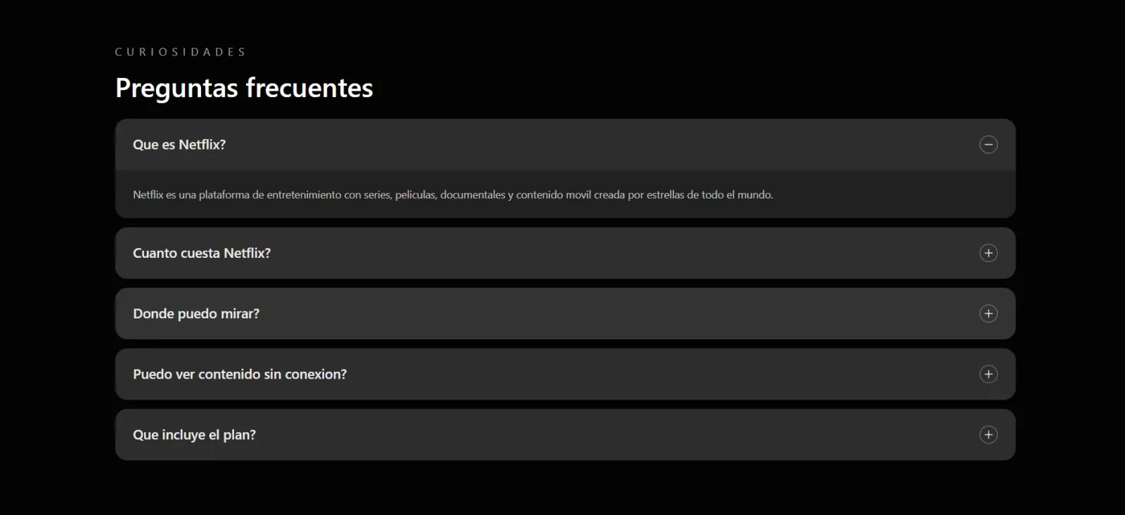 Vista 3 del proyecto Clon UI Netflix